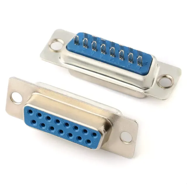 DB15 Series 15 Pin VGA Female Connector Soldering Female D-sub Connector