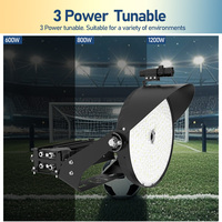 Luces LED para Estadios DLC ETL, Iluminación Exterior IP66, Cuerpo de Aluminio, Impermeables, 600W, Luz Deportiva, Garantía de 5 Años, Haz de Luz Ajustable