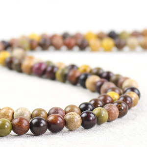 Multi <b>Gemstone</b> Sandalwood Prayer Beads 108 Beads 8mm Round Wooden <b>Bracelet</b> Religious Ceremony Jewelry Unisex Couple <b>Bracelet</b> - Product Image 2