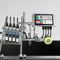 Imprimante jet d'encre automatique multi-têtes, hauteur d'impression 50,8 mm, 300 DPI/600 DPI, vitesse d'impression 80 m/min, pour l'industrie des boissons, codage de date