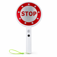 Panneau de signalisation routière LED rechargeable avec lampe torche intégrée pour la sécurité extérieure