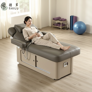 Lit de <span class=keywords><strong>massage</strong></span> moderne en acier inoxydable à température constante avec revêtement en cuir PU, multifonctionnel pour soins du visage, extensions de cils, tatouage, salon, <span class=keywords><strong>spa</strong></span>, domicile - Product Image 4