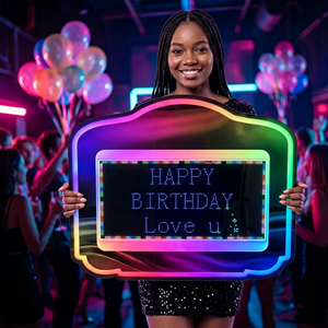 Custom bar Night Club Birthday Vip Bottle Service led Message Board Acrylic Bottle Presenter with Custom logo LED Marquee Sign - Product Image 1