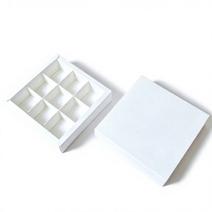 Custom White Chocolate <b>Gift</b> <b>Box</b> Self-Erecting Magnetic Recyclable Paper Candy Tray <b>Lid</b> Base 9 12 16 25 Cavity Packaging for - Product Image 6