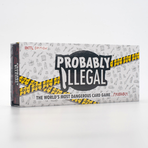 Jeu de cartes de fête « Probablement illégal » – Impression personnalisée – Jeu de cartes de table amusant pour adultes pour soirées entre amis - Product Image 1