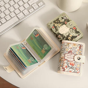 Nouveau porte-cartes à motif floral pour femmes, style rétro, avec plusieurs emplacements pour cartes bancaires et rangement haute capacité - Product Image 2