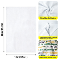 Serviette de cuisine en microfibre gaufrée sur le thème de Noël, 32*45cm, 80g/pièce, haute absorption d'eau, séchage rapide, chiffon de nettoyage pour la cuisine