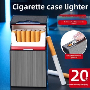 20-Pack USB có thể sạc lại dày Glow thuốc lá trường hợp Windproof Tungsten dây nhẹ hơn nhựa không thấm nước biểu tượng tùy chỉnh Hộp Thuốc Lá - Product Image 5