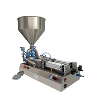 Nouvelle machine de remplissage semi-automatique à double tête pour pâtes et crèmes, avec cadre en acier inoxydable, pour l'e-commerce
