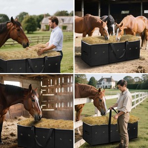 Free sample Capacity Equestrian Hay Bags for Horses - Goat Hay <b>Feeder</b> Horse Feed Bag,Tote Hay Bale Storage, <b>Slow</b> Feed Hay Net - Product Image 4