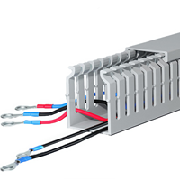 Goulotte de câblage en PVC à fentes 20x25 40x40 60x60 80x80 100x100 mm pour la gestion des câbles dans les panneaux et le routage sous les bureaux