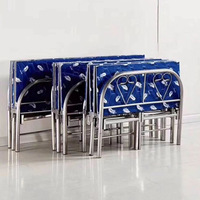 Lit superposé double en métal moderne avec design pliable pour la maison, le bureau, l'appartement et l'hôtel