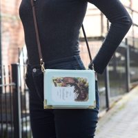 Sac à main à thème de livre pour les amoureux littéraires couverture biblique sac à bandoulière couverture de livre en cuir PU avec bandoulière