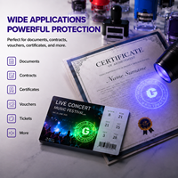 Encre de recharge invisible photosensible UV de sécurité, non visible sous la lumière naturelle, pour le tamponnage de bons de papier et de certificats