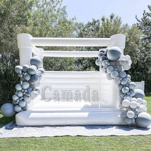 Castillo Hinchable Comercial Blanco para Bodas y Fiestas, Brincolín Inflable Exterior con Protección UV e Impermeable para Alquiler - Product Image 2