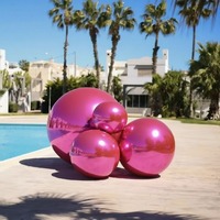 Ballon gonflable miroir doré métallique, boule disco réfléchissante, grande sphère brillante, imperméable, durable, pour la décoration d'événements intérieurs et extérieurs