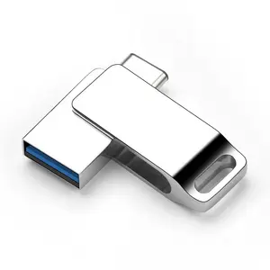 Mini girar Metal OTG Pen Drive 2in1 TYPE-C OTG Cle Usb 3,0 de alta velocidad OTG Dual USB Drive fabricante