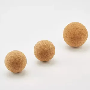 Großhandel Yoga Balance Ball Natürlicher Sport Kork Fuß massage ball für Yoga-Übungen