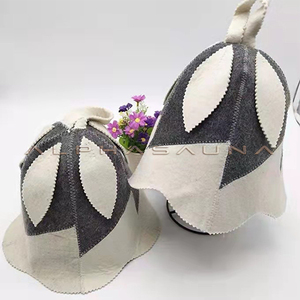 Chapeau de <span class=keywords><strong>sauna</strong></span> russe Banya personnalisé de haute qualité pour fabricants, avec logo personnalisé, en feutre 100% laine, pour la Russie - Product Image 2
