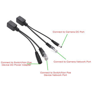 Modulo di Alimentazione da 48V a 12V DC, Adattatore <span class=keywords><strong>Ethernet</strong></span> 802.3af, Iniettore PoE Attivo e Splitter per Telecamere IP - Product Image 4