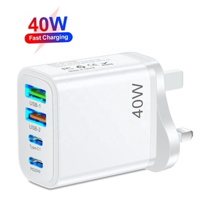 Nouveau <span class=keywords><strong>Adaptateur</strong></span> <span class=keywords><strong>secteur</strong></span> USB 40W Type C Charge rapide Chargeur mural de téléphone portable 25W PD Type C 4 Interface pour Xiaomi <span class=keywords><strong>iPhone</strong></span> 14 13 12 - Product Image 1