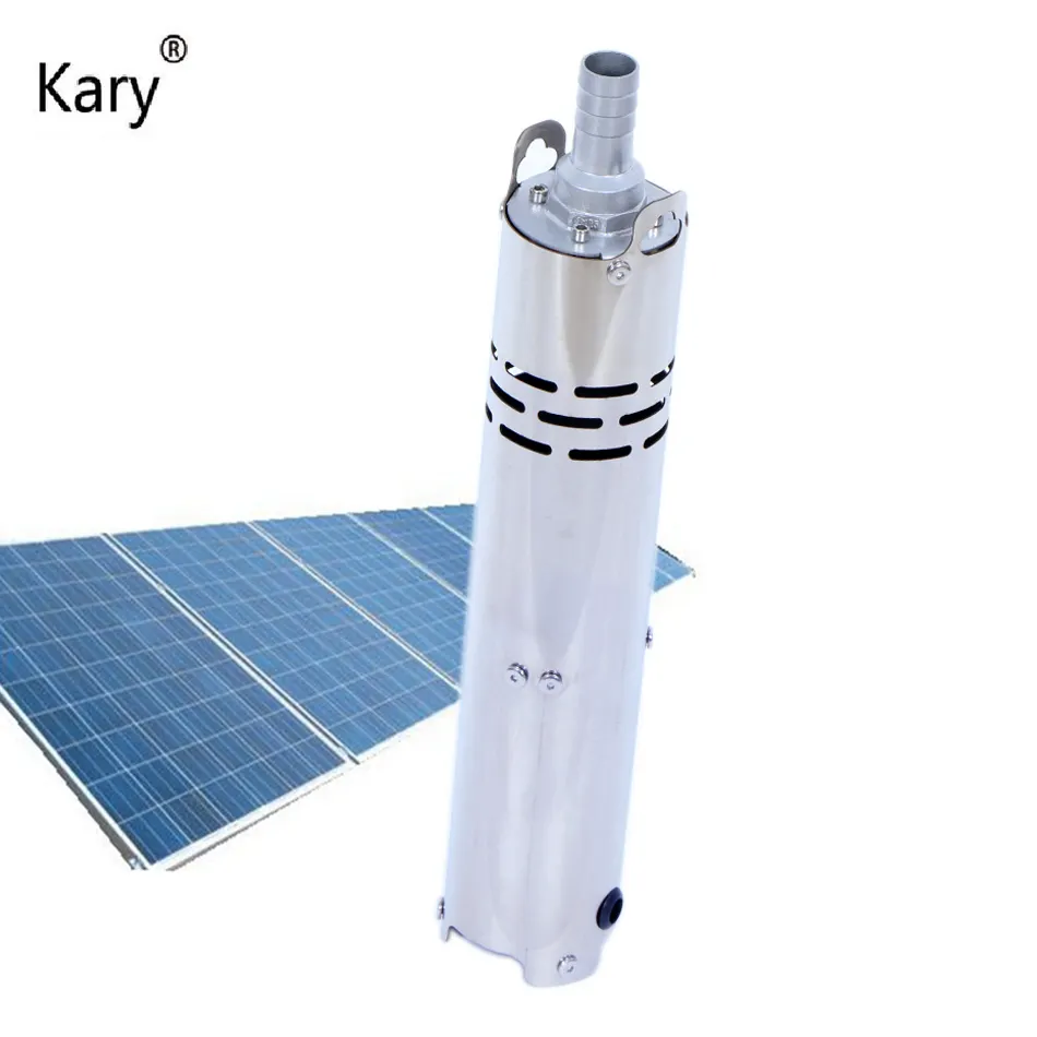 Kary 24v DC Mini güneş enerjisi dalgıç vida pompaları Max asansör 20m sulama su kaynağı sistemi için 1 inç S242T-20