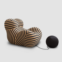 Reposapiés de bola redonda práctico estilo INS, sofá de ocio con forma creativa, muebles para el hogar, sofá con bolsa de frijol importado de Suiza
