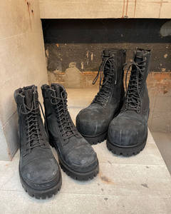 Extra punta redonda desgastada Unisex seguridad escalada senderismo Biker botas vestido Derbies zapatos algodón lona hombres huelga botas - Product Image 6