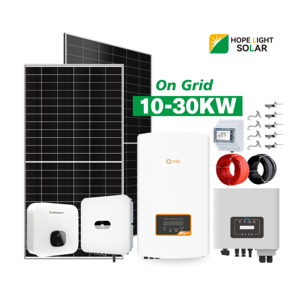 Kit de Energía Solar Conectado a la Red de <span class=keywords><strong>10kW</strong></span>, 15kW, 20kW, 30kW con Inversor Growatt y Paneles Solares, Precio de Fábrica - Product Image 1