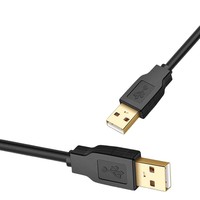 Câble de données USB 2.0 mâle-mâle à âme en cuivre pour disque dur, lecteur MP3 et équipement automobile