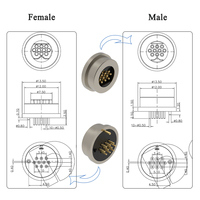 Nuevos Adaptadores USB de Alta Potencia de 10 Pines Denentech, Conector Magnético Circular de Latón Macho y Hembra, Nuevos Productos para PCB