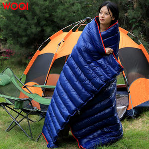Saco de Dormir WOQI para Acampar al Aire Libre, Estilo Momia, Relleno de Plumón, Transpirable, de Nailon, Portátil y Ligero para Adultos - Product Image 1