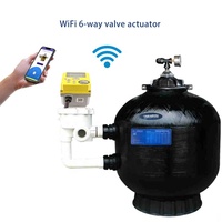 AIBO WIFI Filtre à sable à contre-lavage automatique pour piscine Filtre à sable à montage supérieur et à montage latéral
