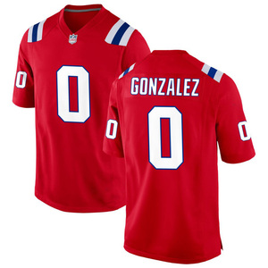 Maillot de football américain personnalisé 2026 Rouge Nouvelle-Angleterre – Tenues brodées et cousues pour jeunes avec logos – Vêtements de sport - Product Image 2