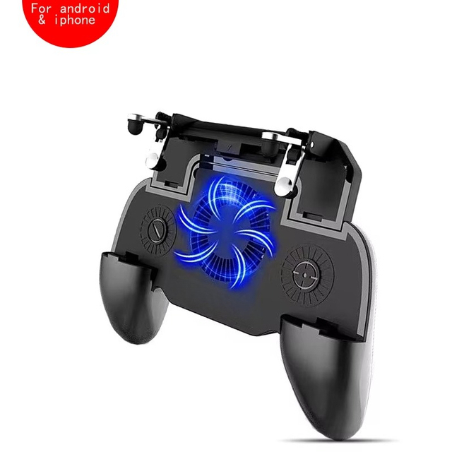 2000mah Mobile Power Joystick & Game Controller Trigger Cooling Fan for PUBG Compatible with iPhone and Android