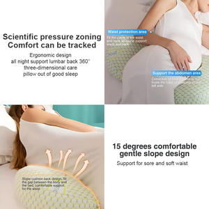 OEM personalizado pequeño <span class=keywords><strong>embarazo</strong></span> <span class=keywords><strong>cuña</strong></span> almohadas para dormir de lado, portátil de lado Sleeper maternidad vientre espalda caderas soporte, Verde - Product Image 4