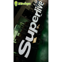 Letras de Canal LED con Diamantes Personalizadas para Restaurantes XDsign, Letrero 3D IPX7 Impermeable, Iluminación Publicitaria Direccional Multicolor