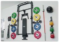 ZY - Rack de Pared Plegable para Gimnasio en Casa, Rack para Sentadillas, Estación de Dominadas, Equipo de Entrenamiento de Fuerza y Fitness
