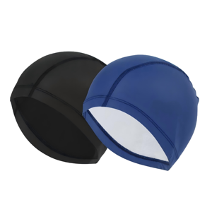 Bonnet <span class=keywords><strong>de</strong></span> bain en nylon élastique durable <span class=keywords><strong>de</strong></span> couleur unie avec protection des oreilles pour enfants et adultes - Product Image 6