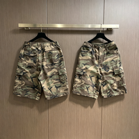 Shorts cargo camouflage pour homme, coupe décontractée, multi-poches, style vintage, streetwear décontracté, shorts de travail en plein air, shorts pour homme