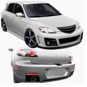 Per 2004 2009 <span class=keywords><strong>Mazda</strong></span> <span class=keywords><strong>3</strong></span> <span class=keywords><strong>HB</strong></span> X-Sport Kit alta cromata plastica 4 pz per fendinebbia posteriore porta parafango di scarico classico ricambio diretto - Product Image 1