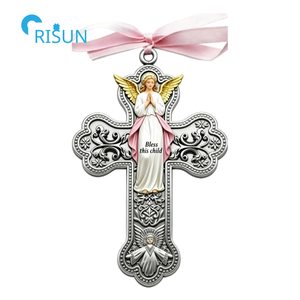 จี้สร้อยคอสำหรับเด็กทารกที่มีจี้รูปไม้กางเขนคริสเตียนตามสั่ง - Product Image 3