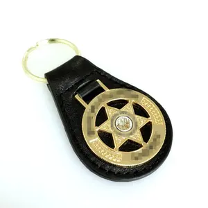 Nach Maß Leder Schlüssel Kette Keychain, Werbe Benutzerdefinierte Geprägte Logo Metall Pu Leder Schlüsselanhänger