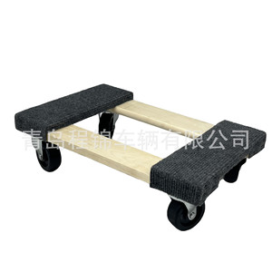 Wooden Furniture Mobile Cart 450x300x140mm Four-Wheel Industrial Handling <b>Trolley</b> With Non-Slip Pad For Moving <b>Tools</b> - Product Image 2