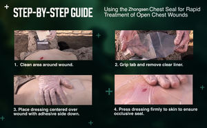 Segel luka dada untuk cedera terbuka & tertutup lepas, okeksklusif, dan hemostatik - Product Image 2