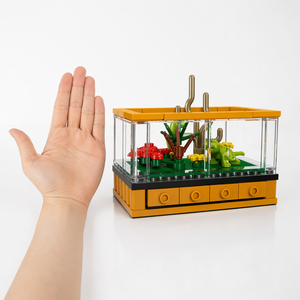 Ensemble de blocs de construction de terrarium pour tortues, jouet de construction STEM, briques éducatives à monter soi-même, kit de modèle d'habitat animal, cadeau pour enfants - Product Image 4