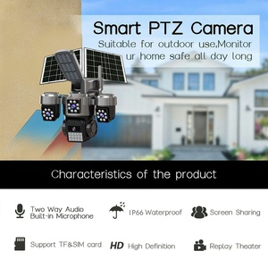 20MP AOV <b>Wireless</b> Solar Power PTZ <b>Camera</b> Hieasy 3 Lens Outdoor WiFi <b>Security</b> 4G Sim Card <b>Security</b> Surveillance CCTV Solar <b>Camera</b> - Product Image 3