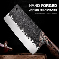 50Cr15 Mov Dubbele Paard Hand Gesmeed Chinese Keuken Mes Gesneden Vlees Groenten Vis En Fruit Keukenmessen Wenge Handvat