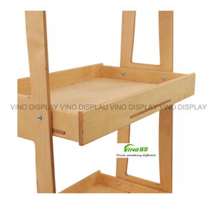 Étagère de présentation en bois à 5 niveaux Vino, présentoir de vente au détail, unité d'étagérage pliable - Product Image 4