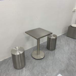 Mesa de comedor rectangular moderna, patas de acero inoxidable de alta calidad ensambladas para el hogar, oficina, apartamento, muebles de Hotel, uso <span class=keywords><strong>General</strong></span> - Product Image 1